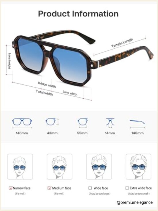 Retro Polarized Square Aviator Sunglasses UV400 Protection main image 5